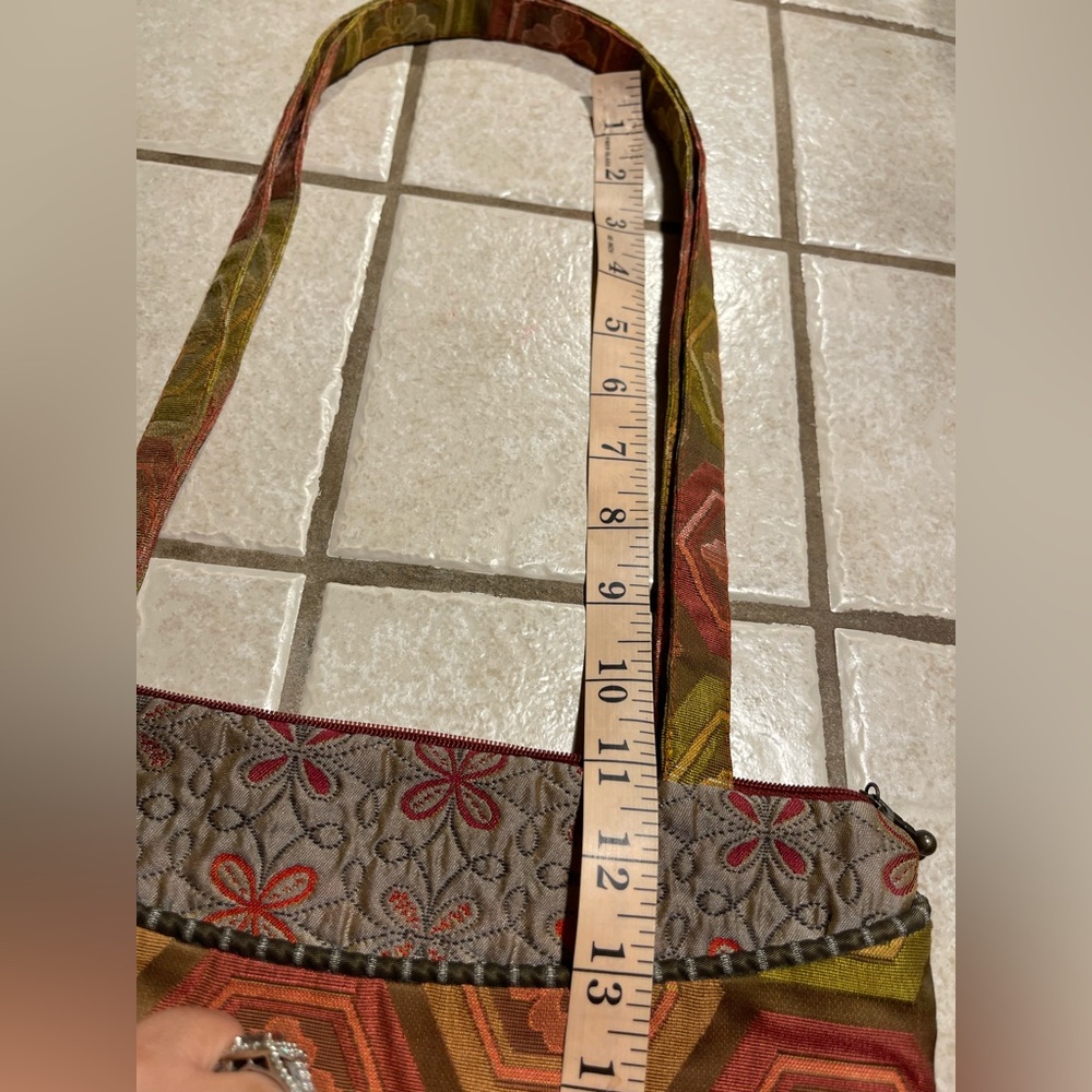 Maruca Boho Handmade Shoulder Bag~Boulder,co~Floral Golden Hexagon Bohemian - Picture 12 of 17